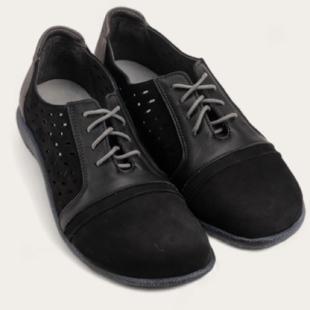 Naot Lalo Koru Comfort Shoes Black Leather Orthotic Slip Resistant EU 39